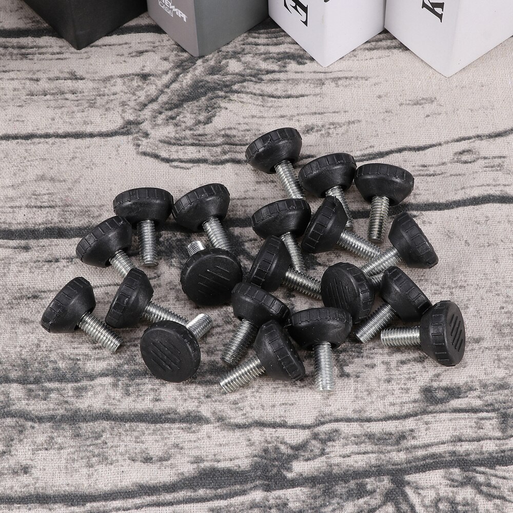 20PCS Furniture Foot Height Adjustment Foot Screw Adjustment Foot Leveling Foot Black