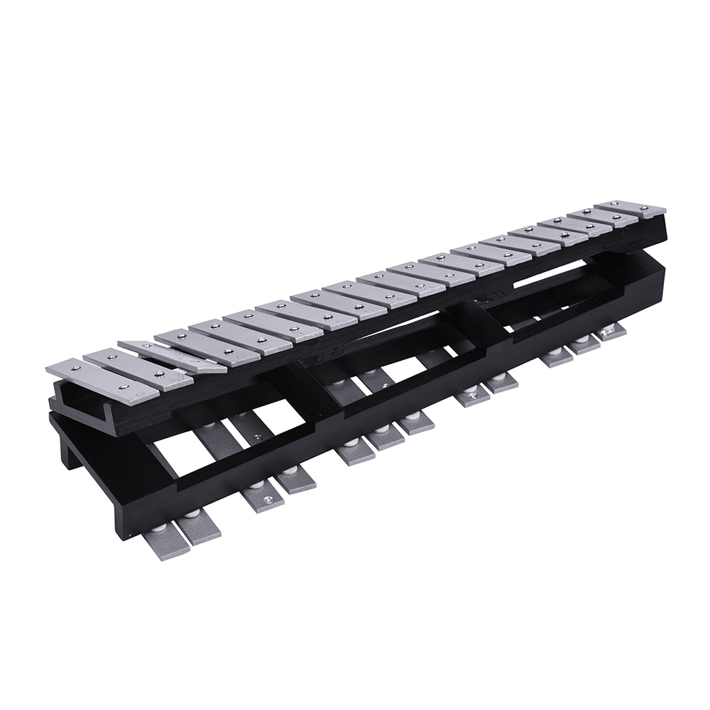 Foldable 30 Note Glockenspiel Xylophone Wooden Frame Aluminum Bars Educational Percussion Musical Instrument with Carrying Bag