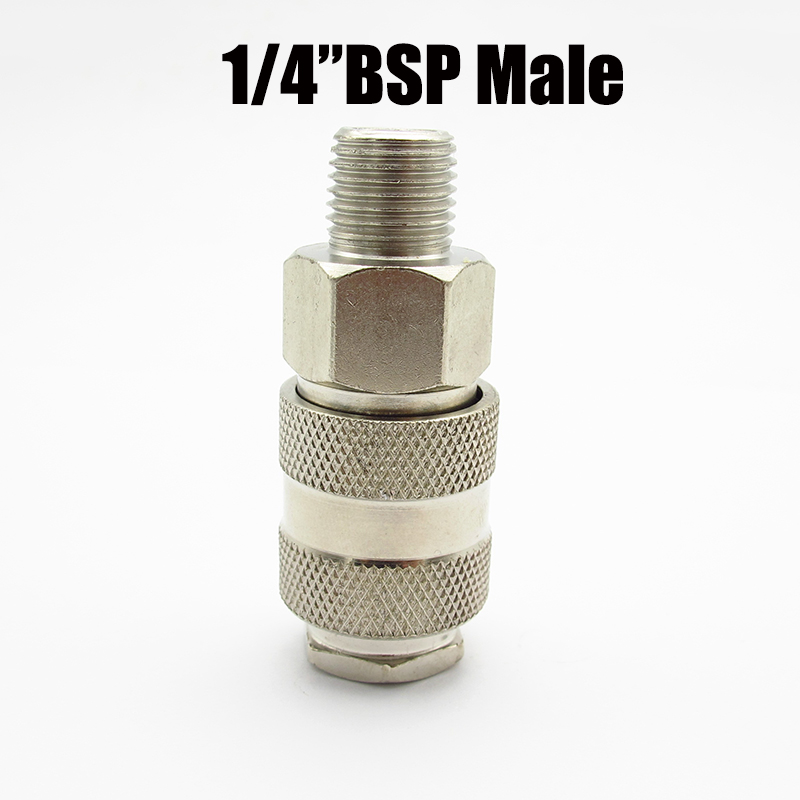 Adaptador de conector rápido para compresor de aire, accesorio neumático de lengüeta de manguera de 1/4 ", 3/8", 1/2 ", BSP x 6/8/10mm: Oro