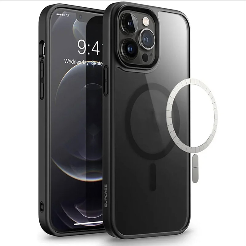 SUPCASE para iPhone 13 Pro Max funda de 6,7 pulgadas ) UB Mag Series funda protectora transparente híbrida Premium Compatible con MagSafe: Gris