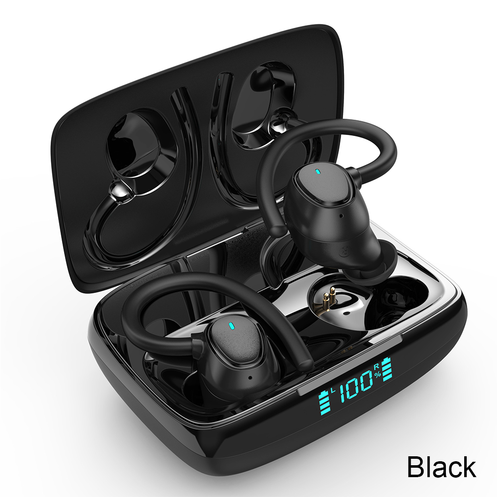 Bluetooth-kompatibla hörlurar 20 timmars speltid dubbel användning simning ipx 7 vattentäta sport trådlösa headset stereohörlurar