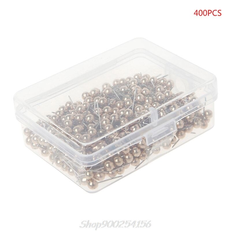 400pcs Round Plastic Head Steel Point Push Pins Map Thumb Tacks Pin Office School Supplies Au14 20: GD