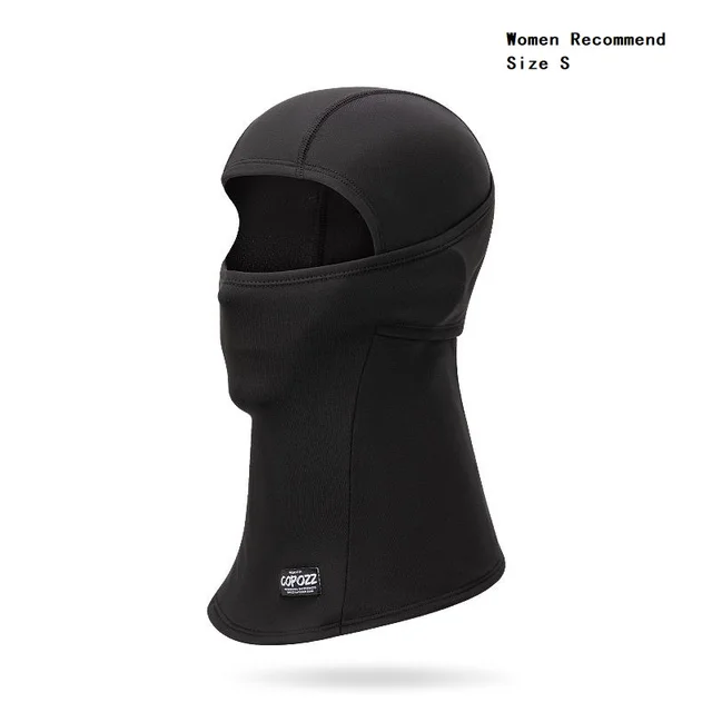 COPOZZ Lente Fietsen Hoofddeksels Anti-zweet Ademende Cap Gezichtsmasker Sport Sjaal: Black