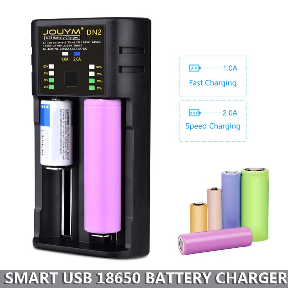 Battery Charger Voor 18650 3.7V 18350 18500 21700 20700B 10440 26650 1.2V Ni-Mh/Cd, een Aa Aaa Lithium Nimh Batterij Lii-PD4