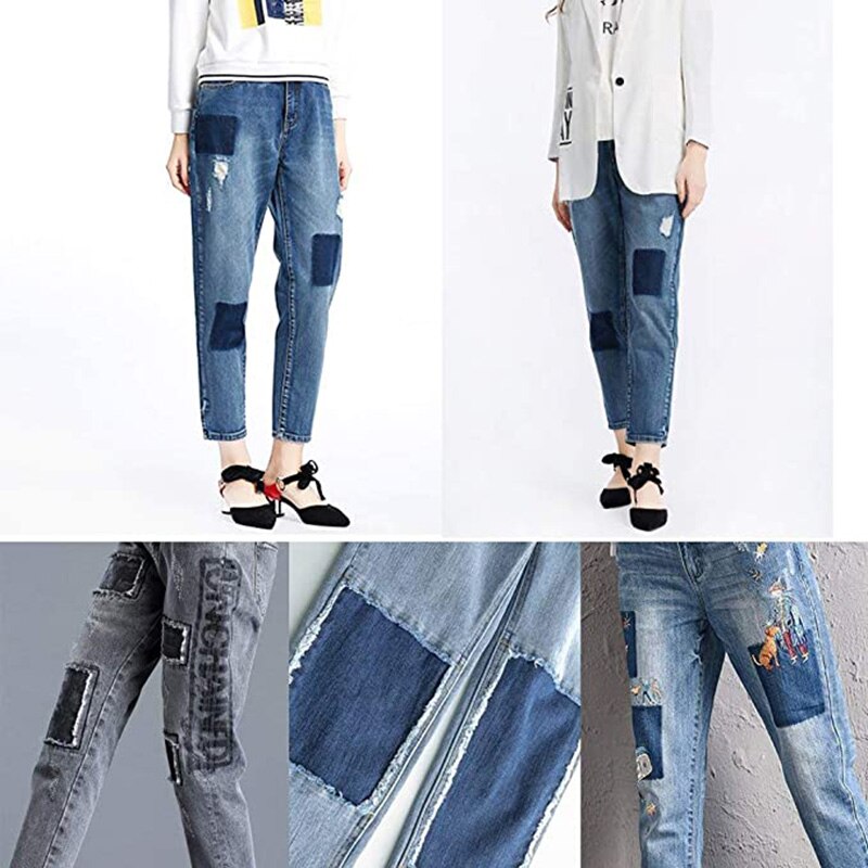 Ijzer-Patches 18 Stuks 3 Kleuren Denim Katoen Patches Ijzer Reparatie Kit, ijzer-Patches Decoratie Voor Jeans Kleding