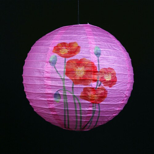 12inch 30cm Chinese Round Retro Paper Lantern Birthday Wedding Party Decor Craft DIY Creavtive Home Decoration Accessories: pink yumeiren