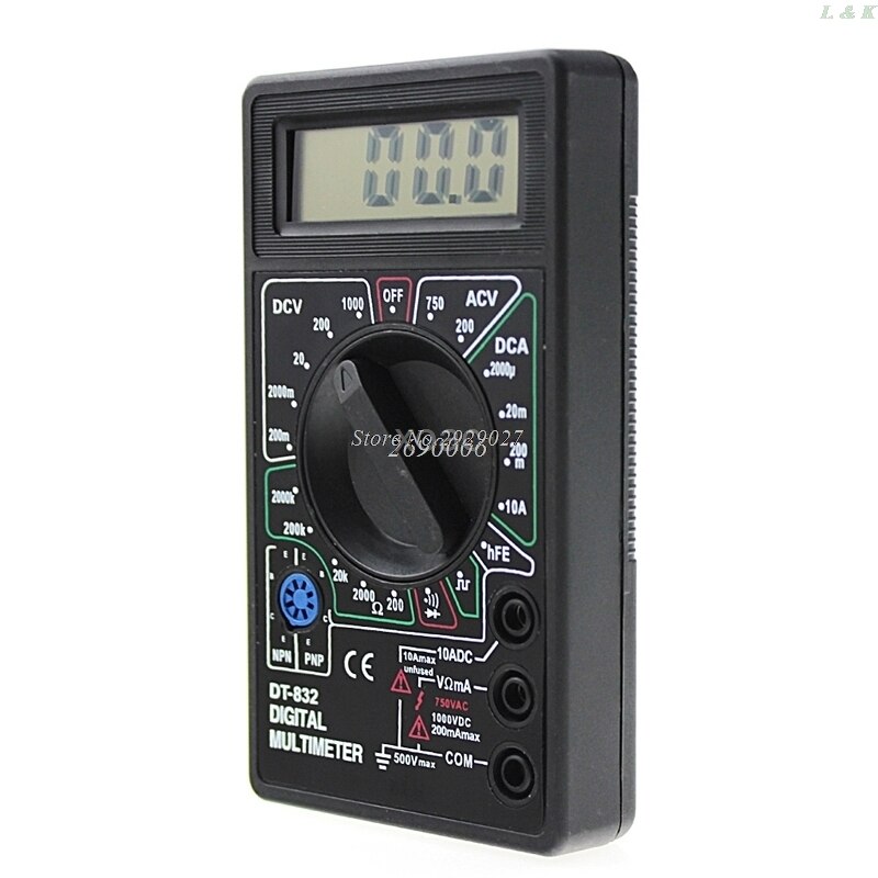 Professionele DT832 Digitale Multimeter Lcd Dc Ac Voltmeter Ampèremeter Ohm Tester APR27_30 M10