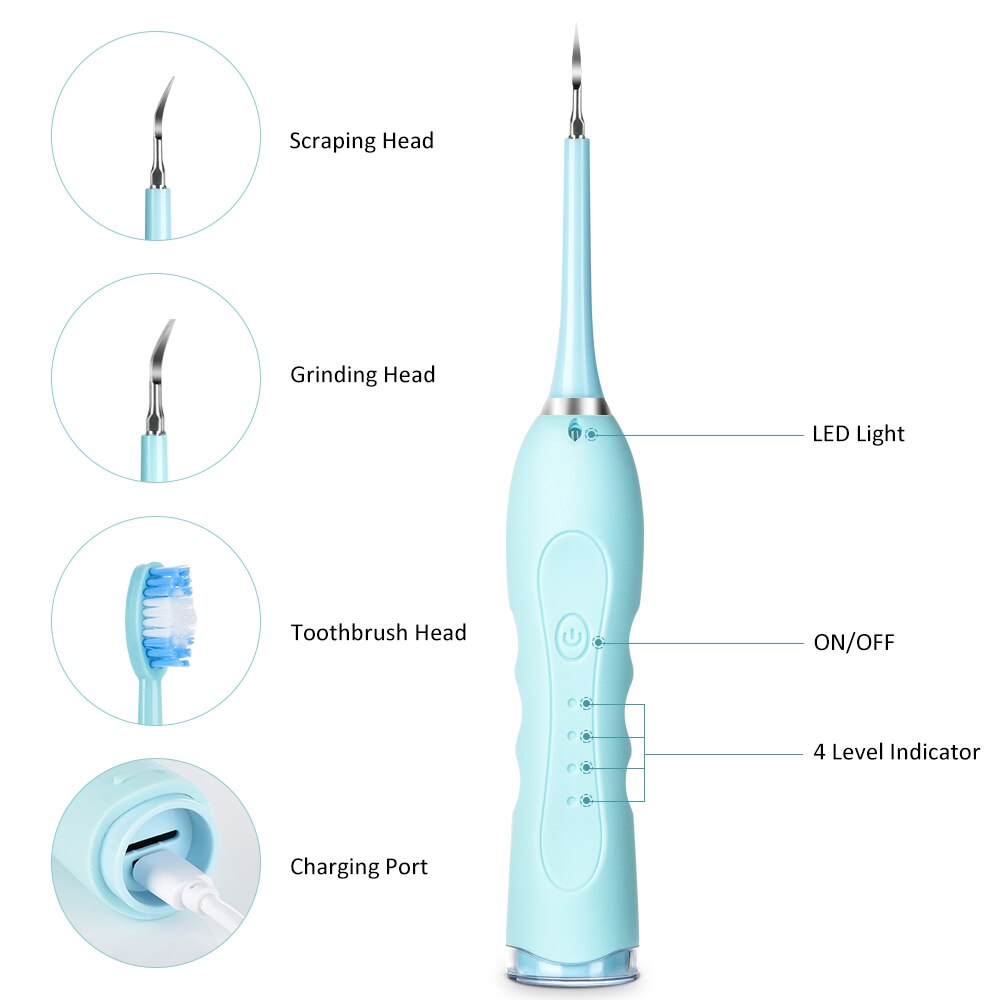 Elektrische Ultra Schall- Schall- Zahn Scaler Zahn Zahnstein Entferner Reiniger Hohe Frequenz Zahn Flecken Zahnstein Werkzeug Bleichen Zähne Neue