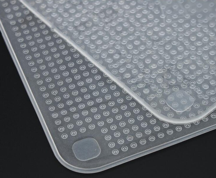 KHGDNOR 4 Pcs Kitchen Clear Wrap Seal Cover Transparent Reusable Food Wraps Food Fresh Keeping Saran Wrap Three Sizes