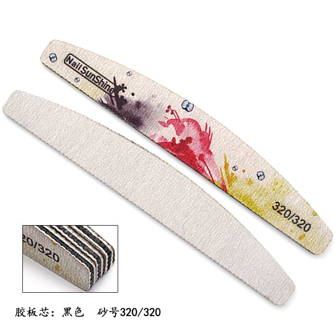 Nail sunshine – papier de verre d'impression demi-mois, lime à ongles, meulage, réparation de frottis, vrais ongles, polissage, Frustration spéciale, 10 pièces: 320