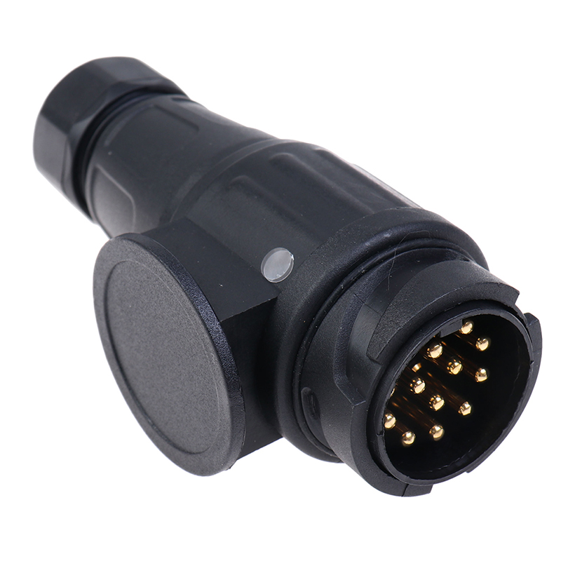12 V 13-poliger Anhängerstecker, langlebig, 13-polig, elektrischer Wohnwagen-Verkabelungsstecker, Anhängerkupplung, Steckdosenadapter, Auto, LKW, Wohnmobil, Zubehör