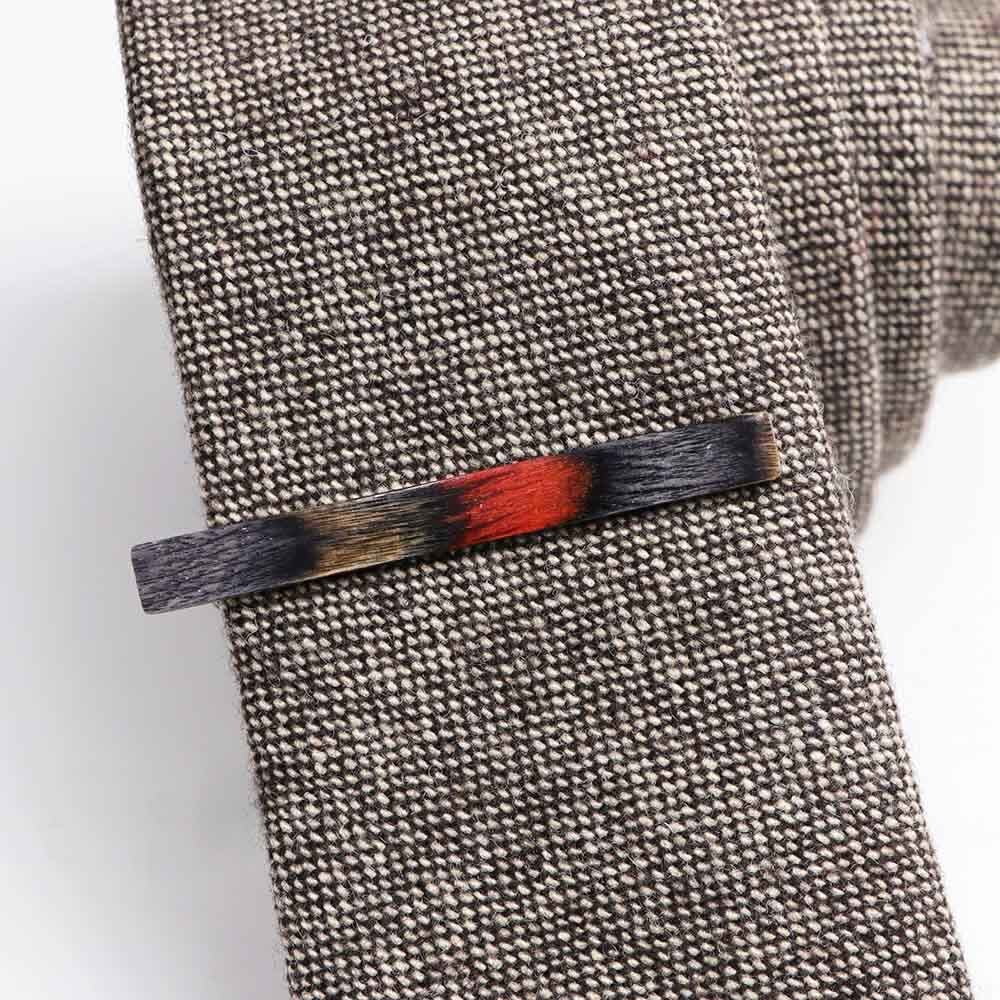 Classy Houten Metalen Tie Clips 6 cm &amp; 4.5 cm Trendy Mannen Accessoires Mannelijke Zakelijke Banket Bar Casual Stropdas Clips sluiting Mens: 3