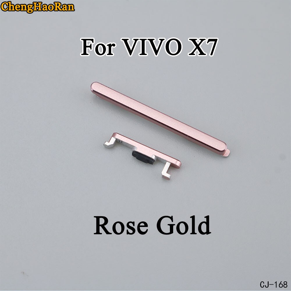 ChengHaoRan 1 Set botón de encendido y volumen tecla lateral para VIVO XPlay 5 XPlay 6X7X7 Plus reparación de la parte: X7-Rose Gold
