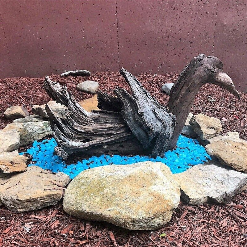 100 sztuk świecące w ciemności otoczaki robić ogrodu blask kamienie skały robić chodników ścieżka ogrodowa patio trawnik ogród wystrój ogrodu świecące kamienie