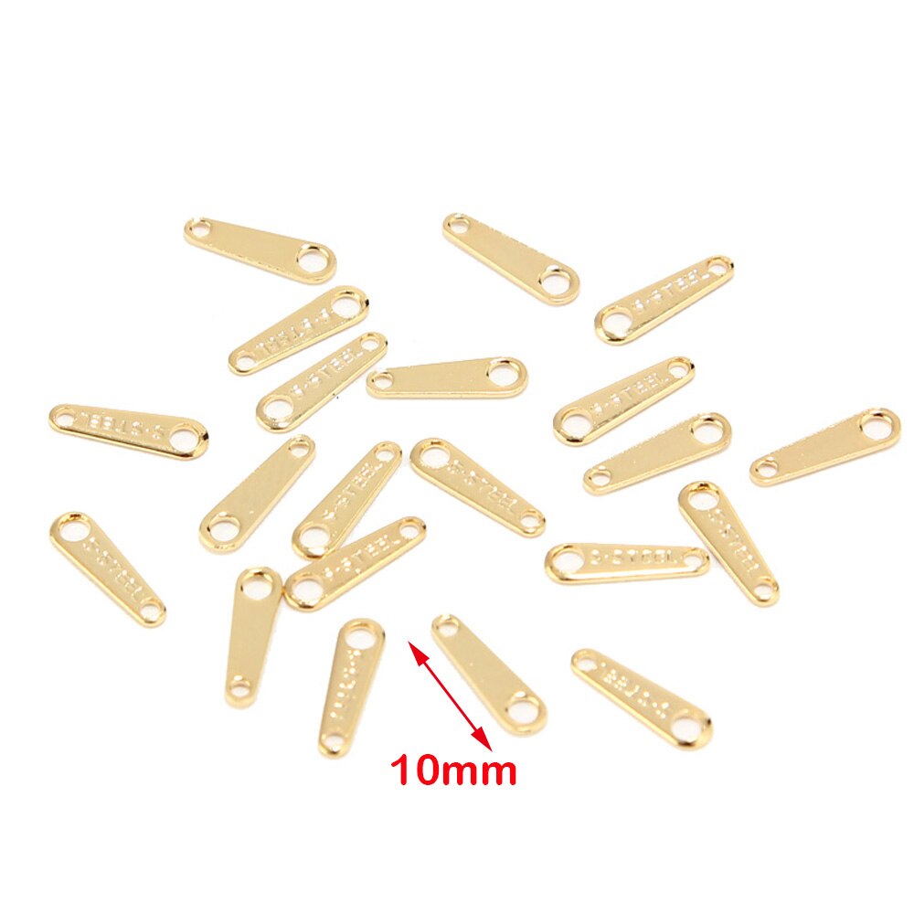 100 in Acciaio Inox Oro Pezzo di bene Braccialetto Pendenti e Ciondoli terminatore estensore Catena Cerniera Finisce per FAI DA TE Risultati Dei Monili Della Collana: oro