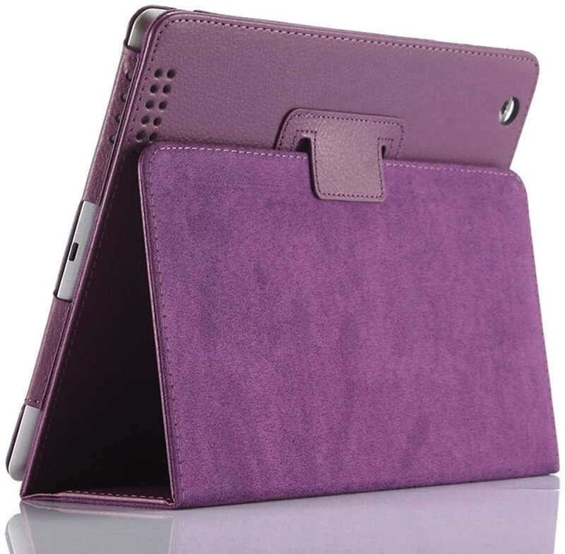 Étui en cuir pu ultra fin pour apple ipad 4 3 2 a1397 a1396 a1395 a1430 a1403 a1459 a1460 a1458, housse de support pour ipad 2 3 4, étuis: Violet