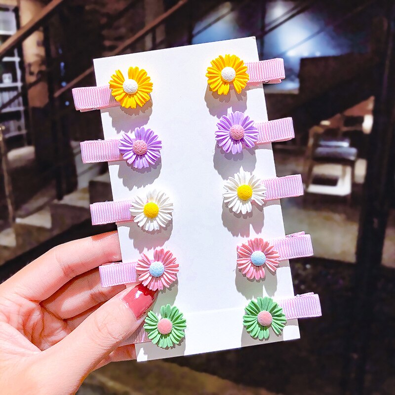 Horquilla para niños 10 Uds. Clip para el pelo bonito Color joyería Clip accesorios para el pelo de bebé Clip lindo bebé horquilla INS