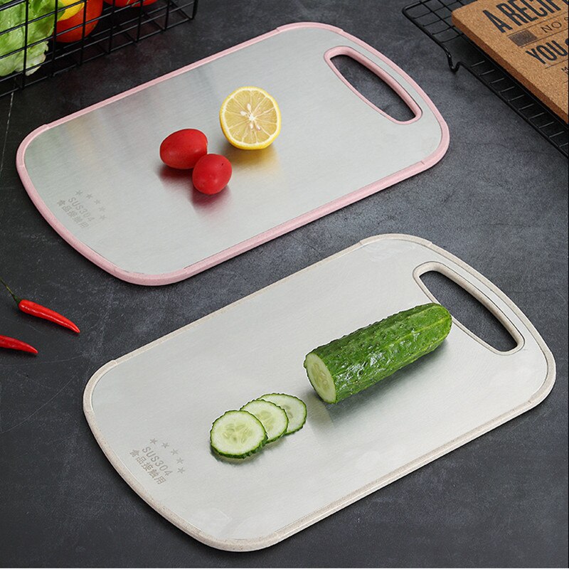 Plastic Chopping Board Non-slip Cutting Board Anti Bacterium Hang Hole Food Slice Cut Chopping Kitchen Tools