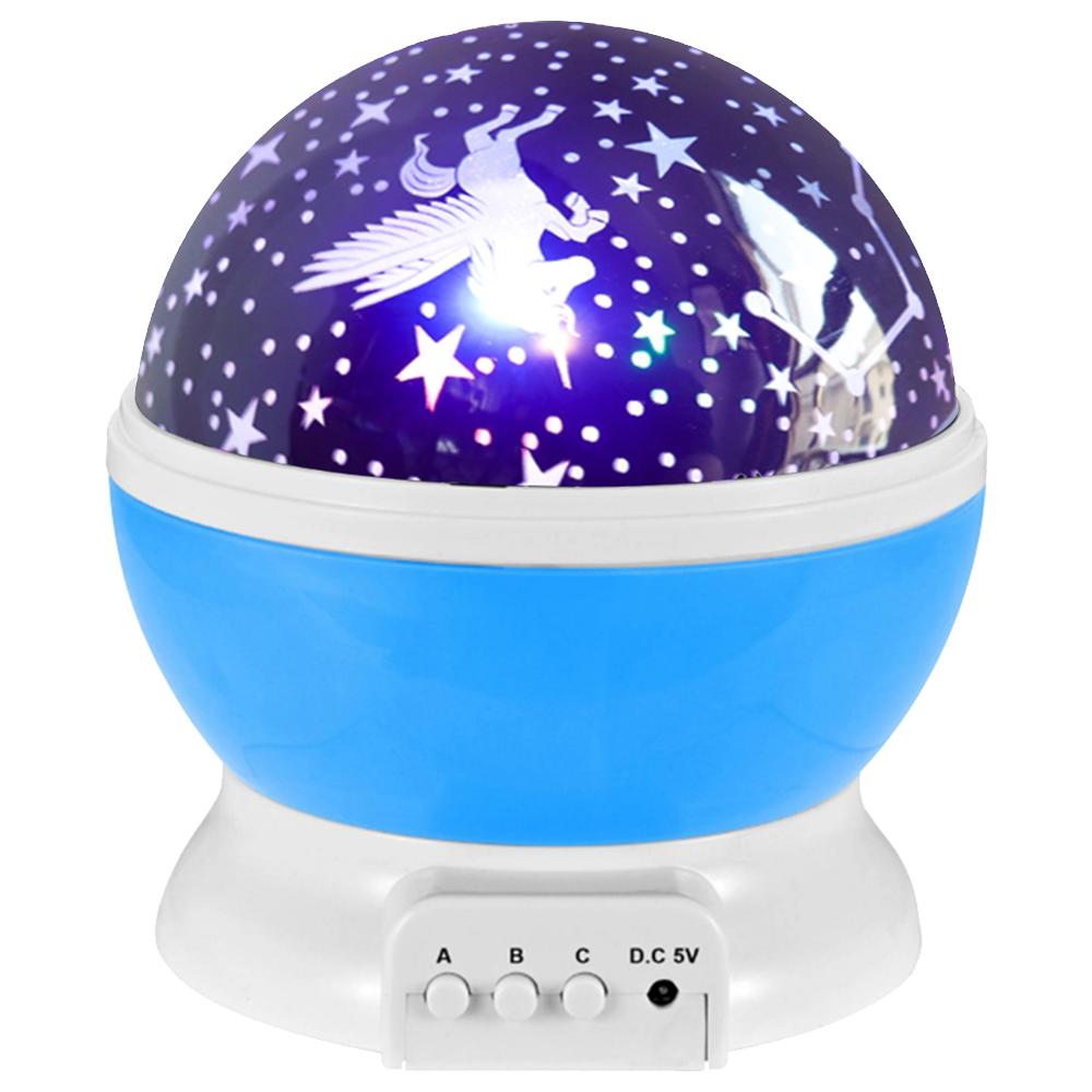 Led Night Light Projector Stars Sterrenhemel Maan Lamp Batterij Usb Kids Kinderen Slaapkamer Decor Projectie Lamp