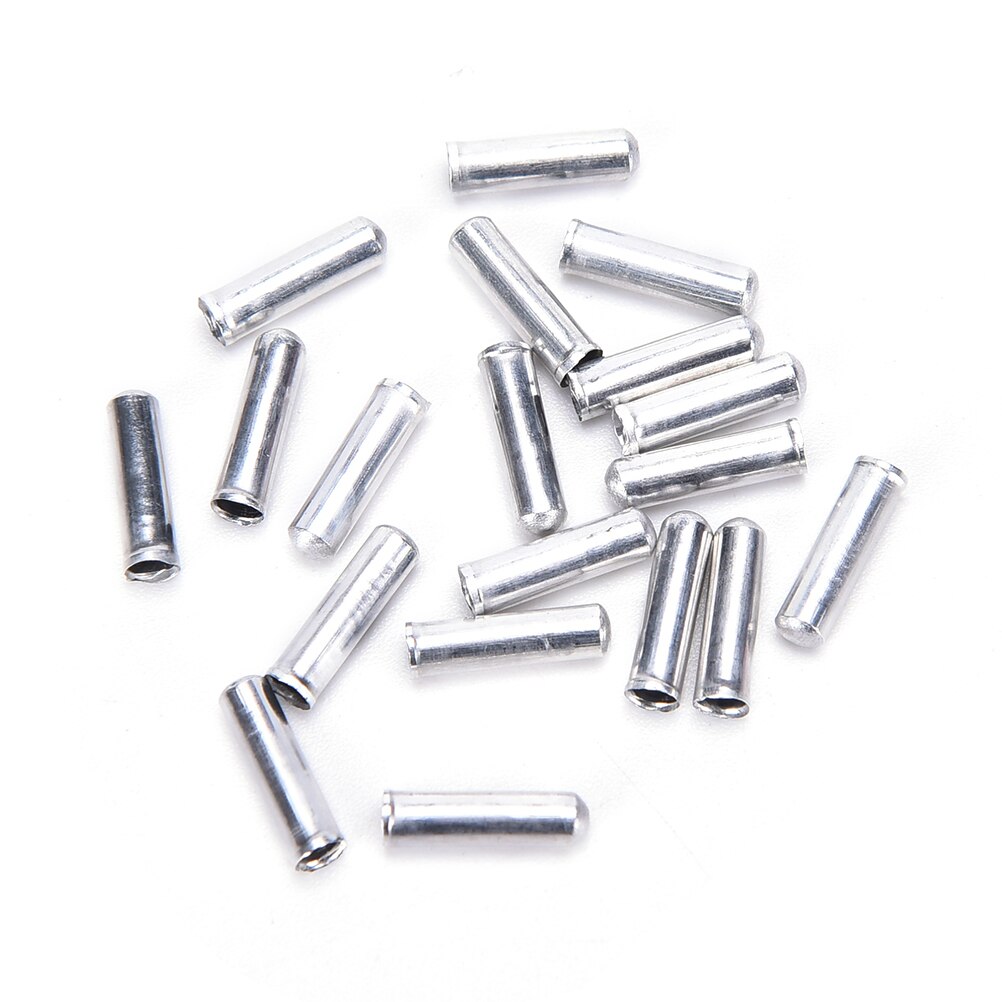 100x Bicycle Bike Brake Cable Tips Shifter Caps End Crimp Silver