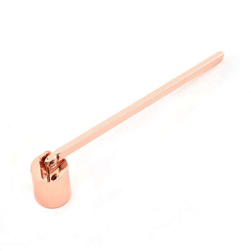 Vela con forma de campana de Metal Vintage, vela aplanada de mango largo, cubierta para banquete, de forma segura para apagar, accesorios para decoración del hogar: 04