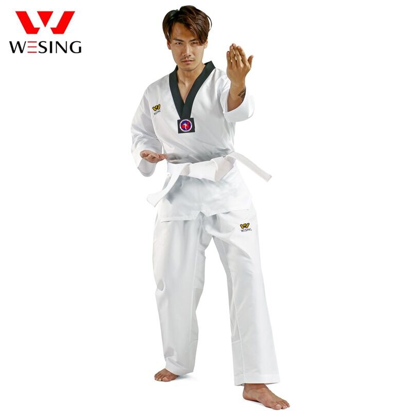 Uniforme de Taekwondo Wesing para hombres y mujeres, traje de Taekwondo transpirable de gran tamaño, traje de Taekwondo Gi para niños y niñas, competición de entrenamiento