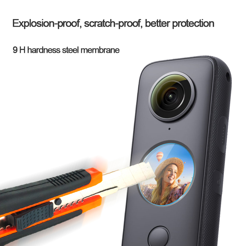 One  x2 displayschutzfolie aus gehärtetem glas für insta 360 one  x2 panorama-actionkamera, kratzfeste schutzfolie, zubehör