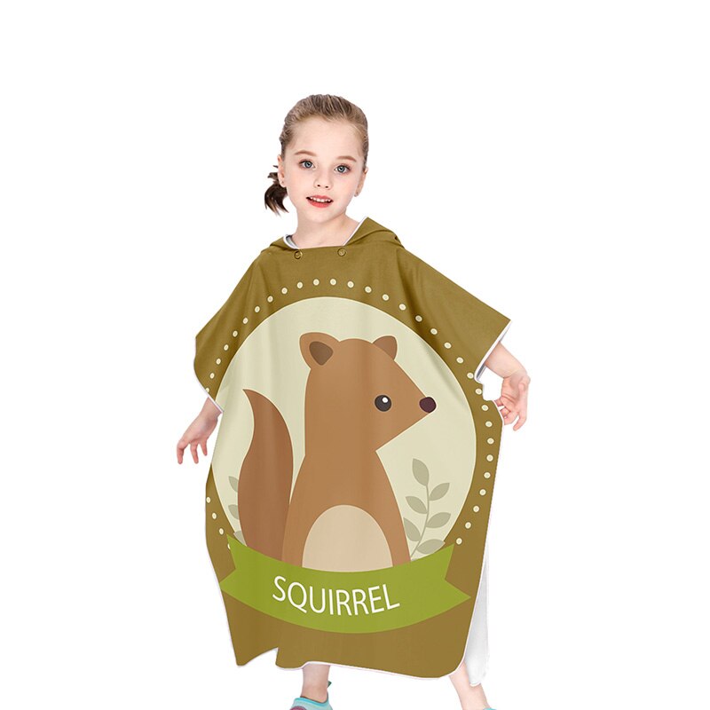 Niño baño Poncho tela de microfibra Poncho niños niñas verano Poncho de playa traje de Natación en Piscina Toalla de playa Toallas secas con capucha: 16H