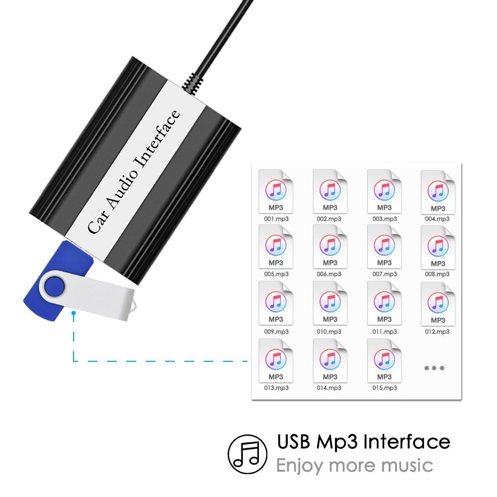 DOXINGYE Car AUX USB Bluetooth Radio Digital CD Changer Adapter Music Bluetooth Handsfree Kit For Toyota Lexus Series 6 + 6 PIN