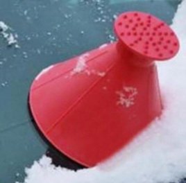 Joylove raspador de gelo do carro em forma funil removedor neve deicer cone ferramenta janela vidro limpeza chuva engrenagem acessórios: 1