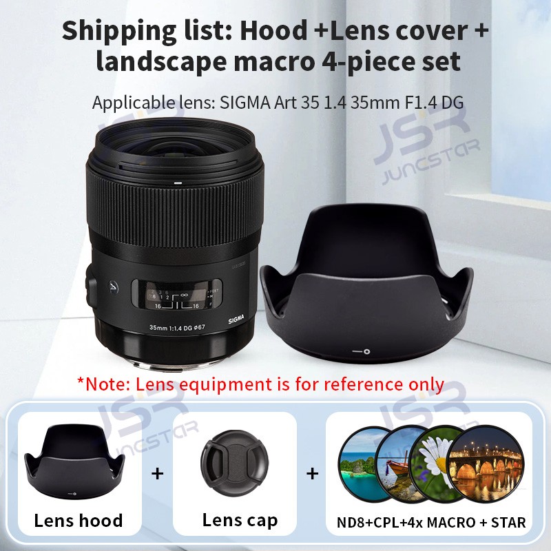 Camera hood replacement LH730-03 suitable for Sigma Art 35 1.4 35mm F1.4 DG lens protection accessories: PURPLE