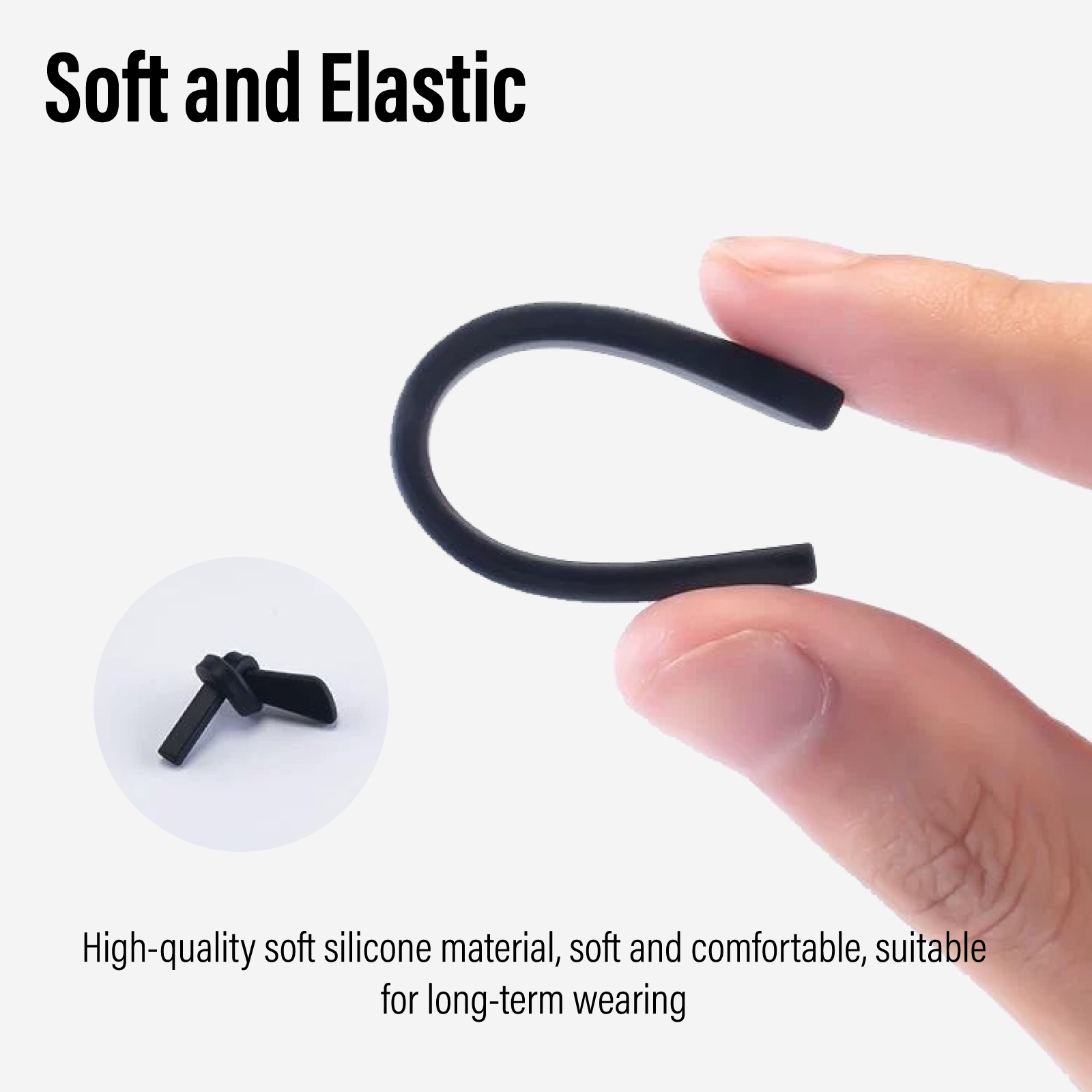 Embouts de lunettes en silicone souple, poignées d'oreille, 5 documents, trou carré, magasin de lunettes, hôpital, 50 paires