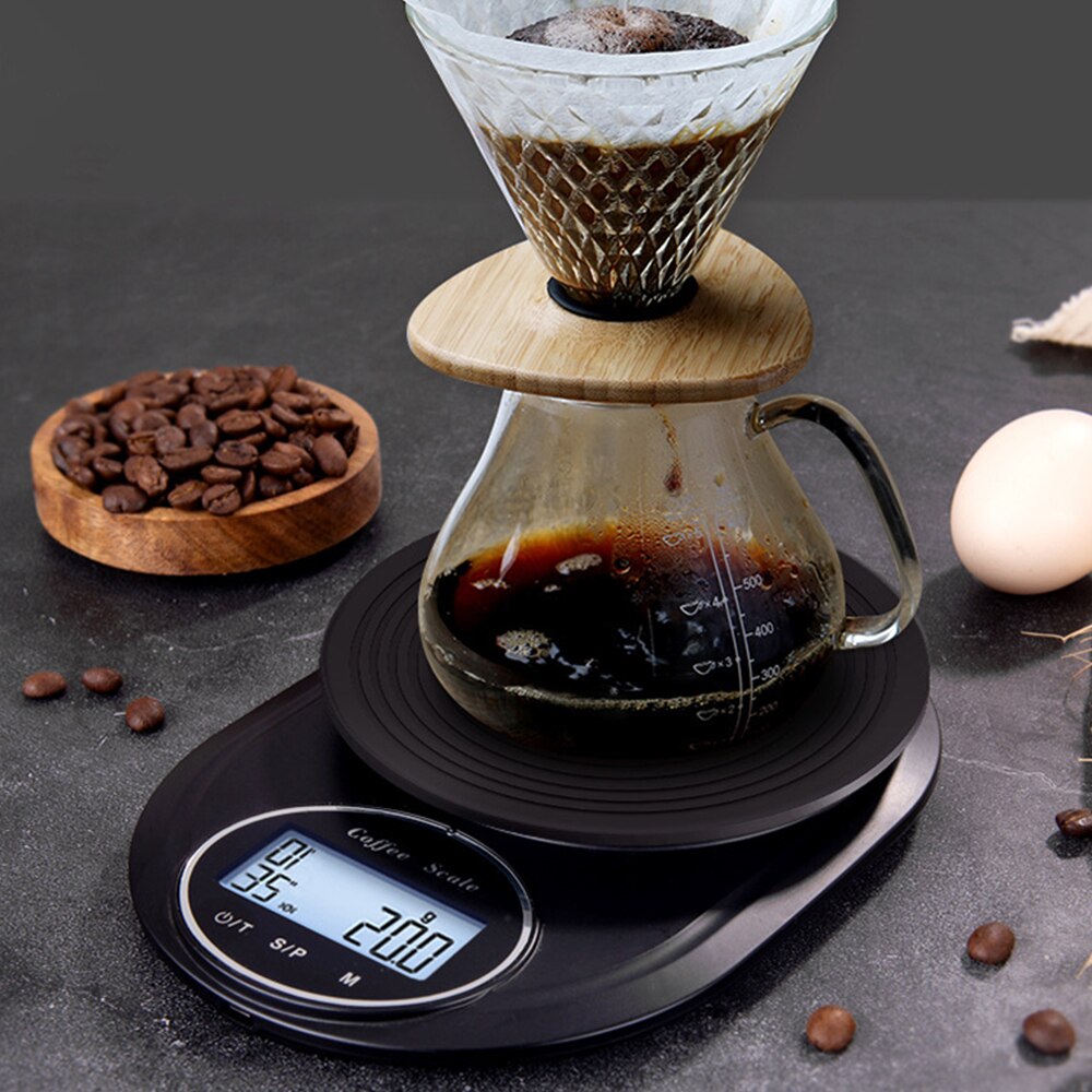 2kg/3kg 0.1g Electronic Digital Scales Multifunctional Food Scale LCD Digital with Timer Coffee Scale Weight Tool