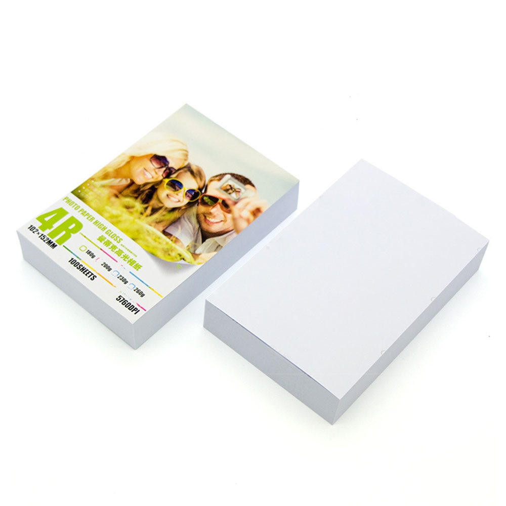 100pcs 5 Inch Printer Photo Paper Color Printing Coated Photographic Paper Glossy Printing Paper For Home Printing