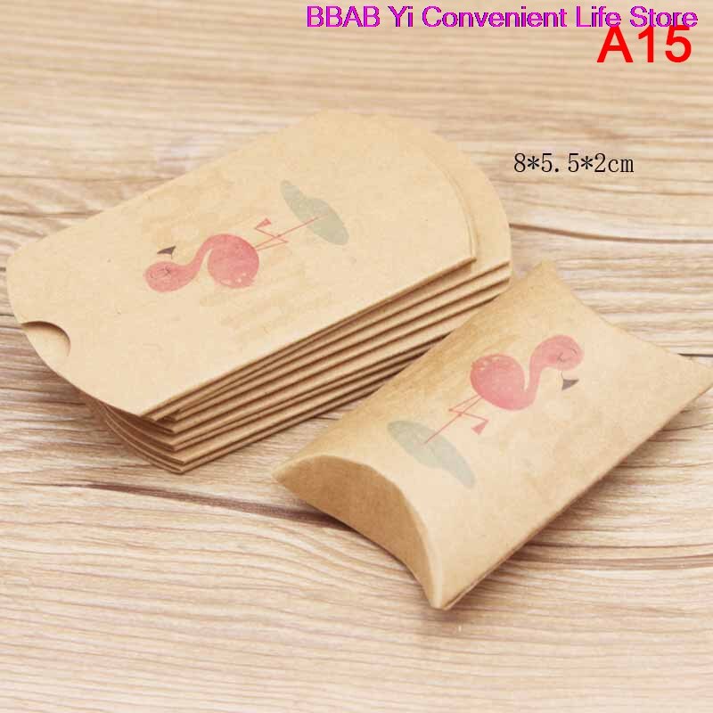 Caja de papel Kraft en forma de almohada, 10 Uds.: A15