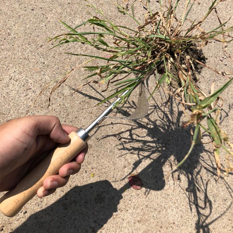 Manual Weeder Fork Metal Hand Garden Wood Handle Digging Puller Weeding Tool Home Garden Transplanting Digging Tools