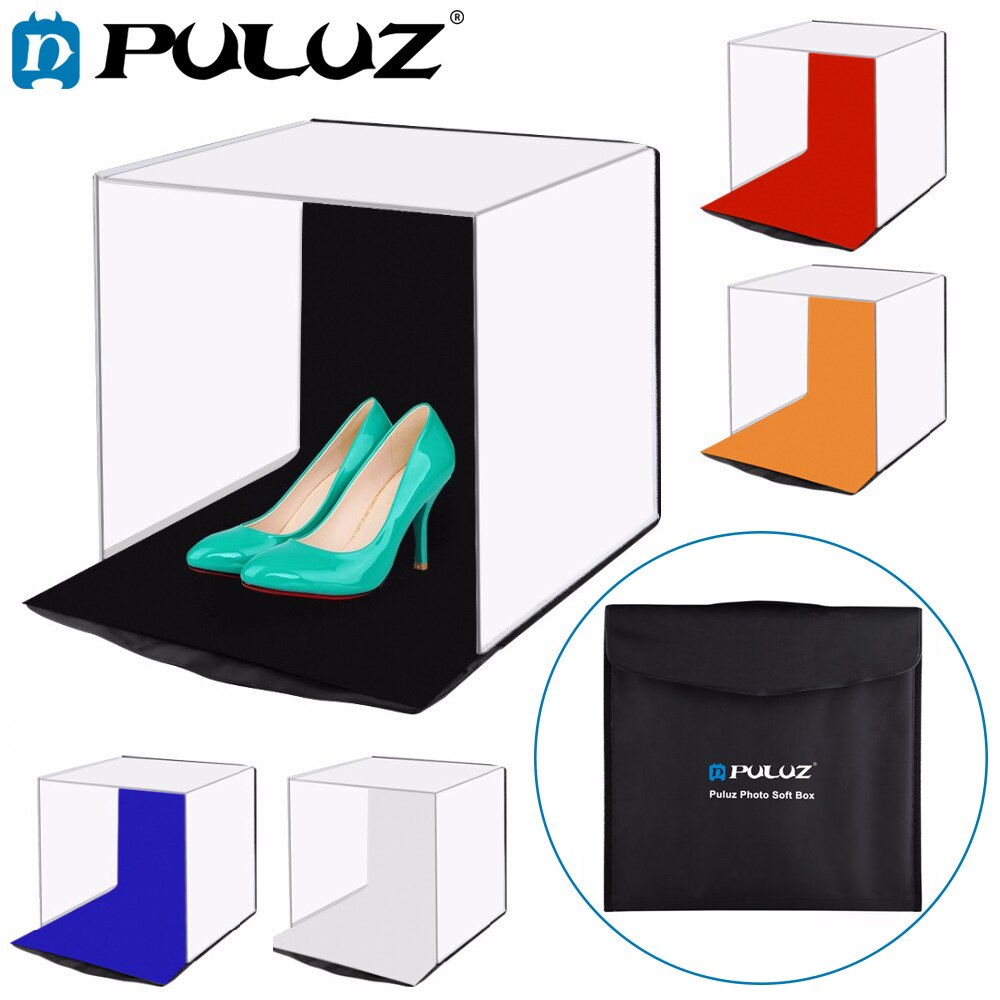 PULUZ 40*40cm 16"Photo studio box photograghy Soft box Portable Folding Studio Shooting Tent Box Kits with5 background backdrops