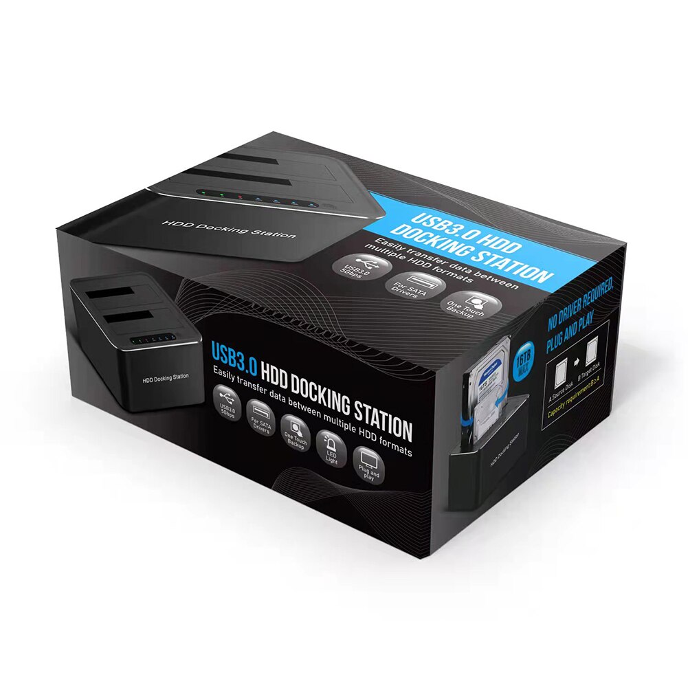 Computer Hard Disk Drive Expansion Extender USB3.0 HDD Clone Dock Hard Disk Drive Cloning Station Accessory