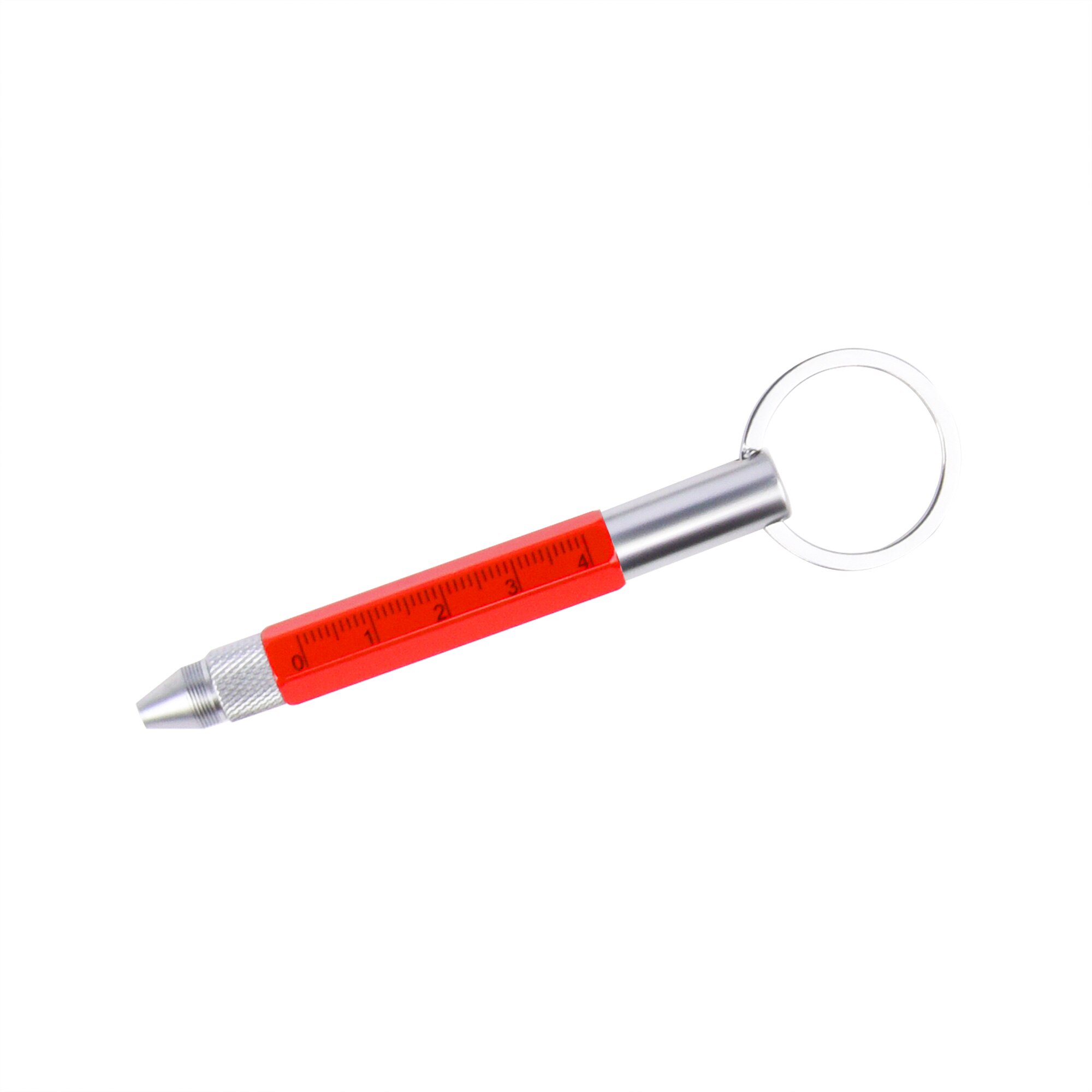 7 in1 Multifunktions Handheld Schraubendreher Werkzeug Kugelschreiber Messen Technische Herrscher Schraubendreher Touchscreen Stift Wasserwaage: 6 in 1 A-rot