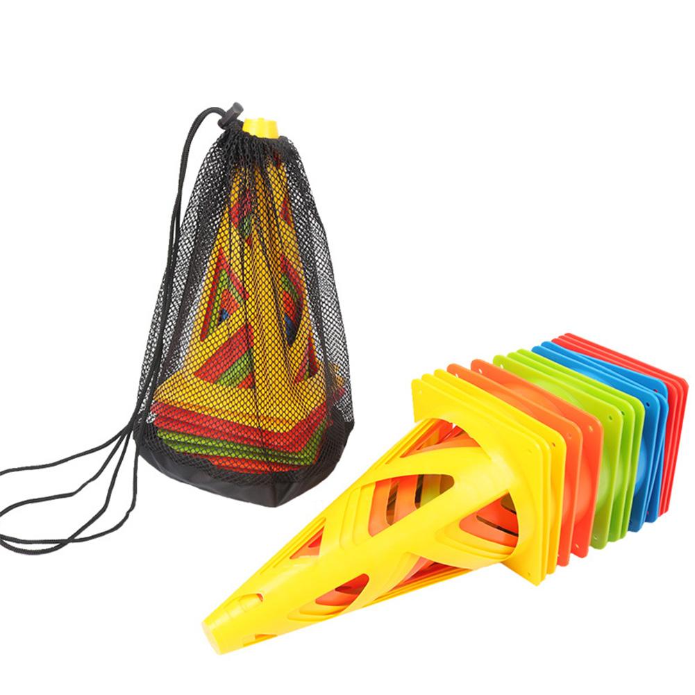10PCS 23CM Football Training Obstacles Soccer Training Cones Hollow Durable Windproof Collapsible Soccer Cones: Default Title
