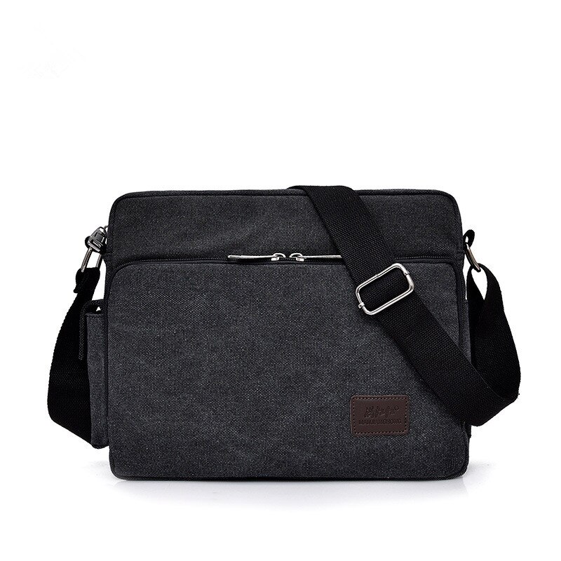 Multifunctionele Canvas Mannen Tassen Voor Tiener Mode Mannelijke Mochila Leisure Schoudertassen Mannen Reistassen 8 Kleur Zakken: Black