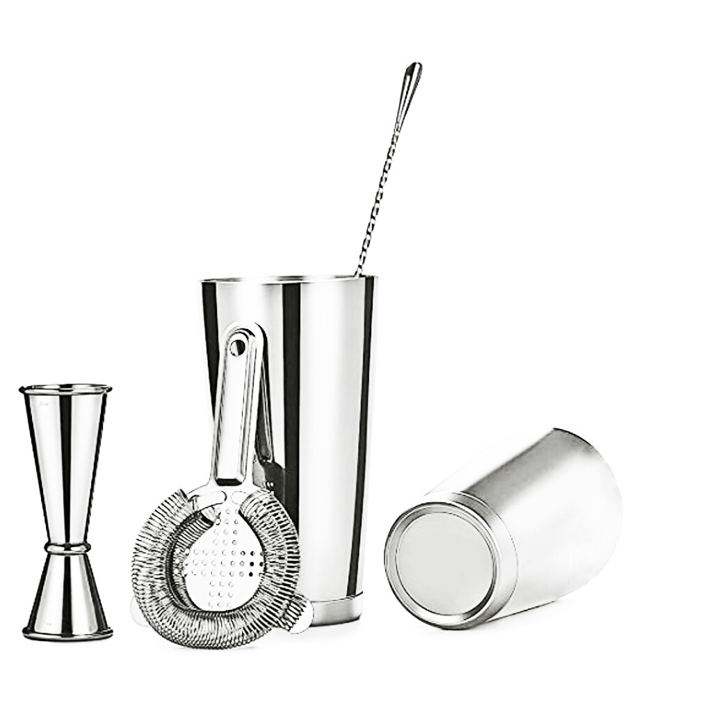 Cocktailshaker 6pcs Cocktail Shaker Home Bar Set, Stainless Steel Boston Shaker used in bars