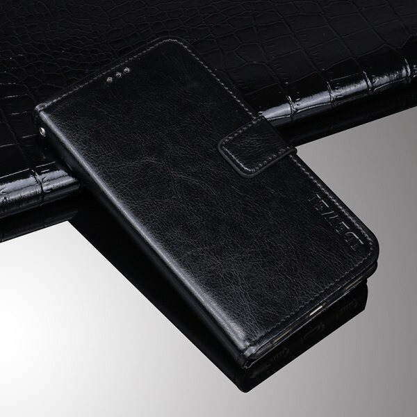 For Meizu M10 Case Wallet Flip Business Leather Capa Phone Case for Meizu M10 M918H Cover with Card Slot Accessories: Black