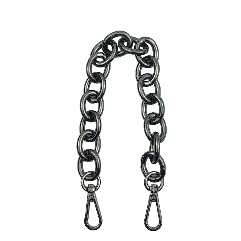 30cm wymienny metalowy łańcuszek do torebki z uchwytem torebka antyczny brąz DIY akcesoria do sprzętu paska: Black