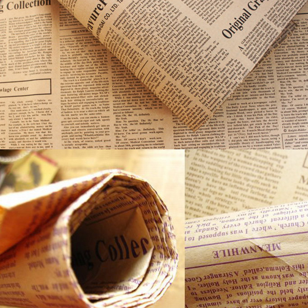 Papel de embalagem artesanal, decoração para livro, papel kraft, embalagem para presente, acessórios de 52x cm, 1 peça