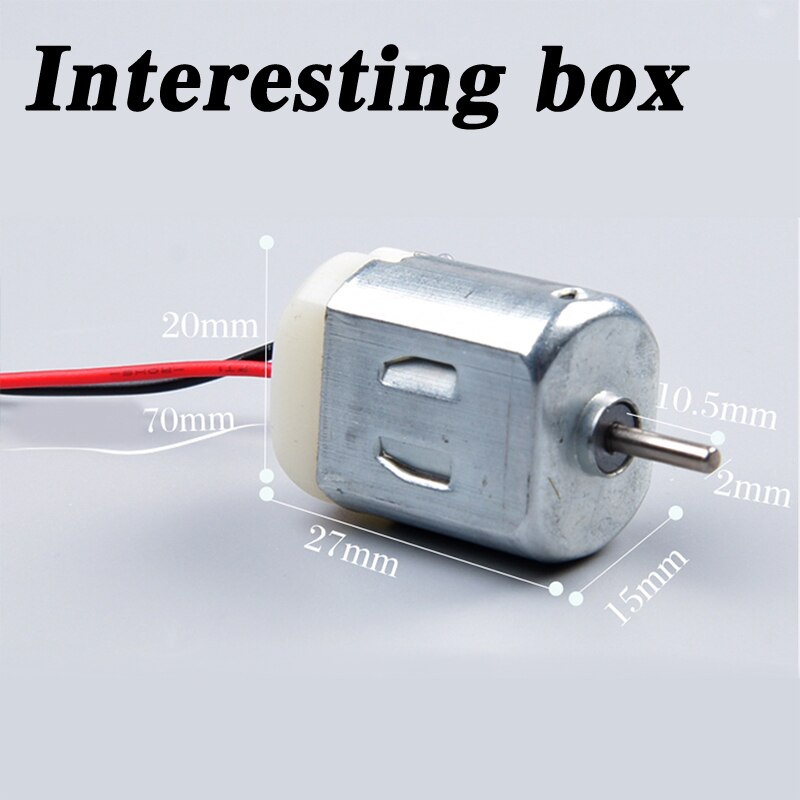 130 wire motor DIY robot car parts DC micro motor with connecting wire bus head
