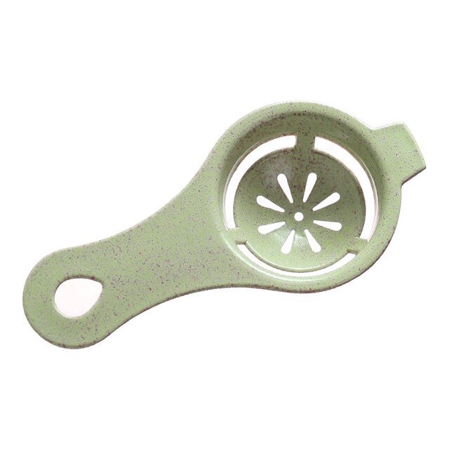 Separador de clara de huevo colador de uso doméstico de cocina para hornear cocina Gadgets yema de huevo de plástico de filtro: Green