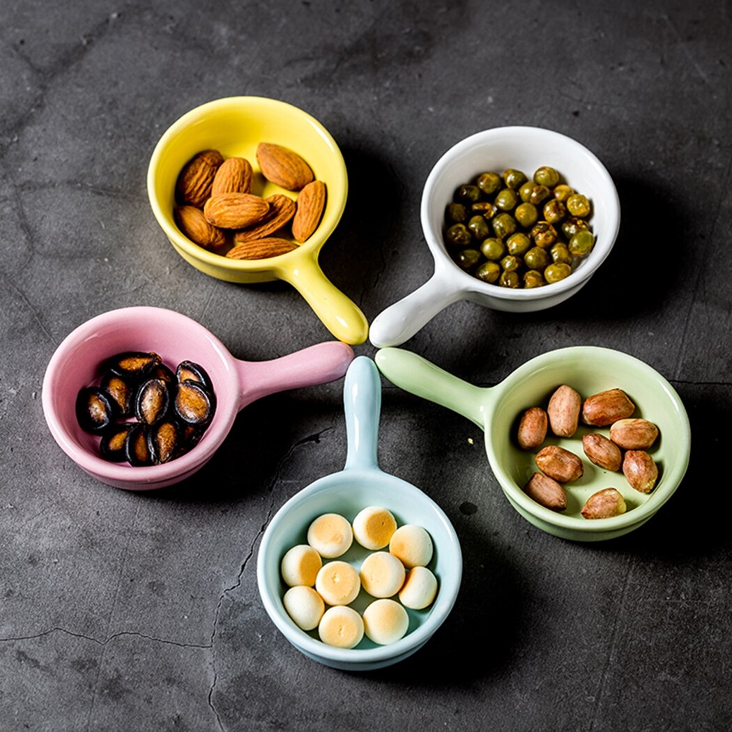 Multicolor Keramische Saus Schotel Effen Kleur Dompelen Plaat Kruiden Gerecht Saus Saus Schotel Kruiden Plaat Voor Home Restaurant