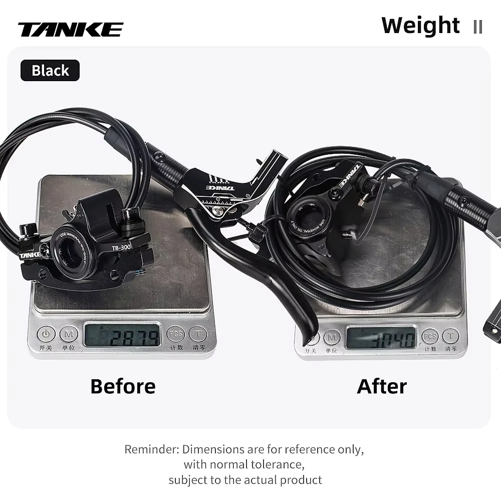 TANKE-Juego de frenos de disco hidráulicos para bicicleta de montaña, rotores de 160mm, placa de pinza de aceite, abrazadera delantera y trasera para bicicleta de montaña, mango de 22,2mm, un pilar
