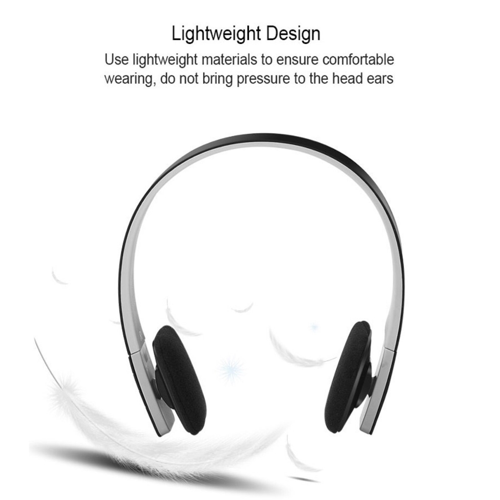 BLUELANS Wireless Headphones - Bluetooth 4.0 - Retractable - Lightweight - With Microphone